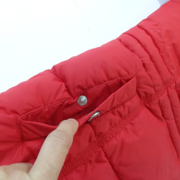 Lands' End Women's Red Down Puffer Jacket/Coat w. Pockets Size M - Picture 7 of 9